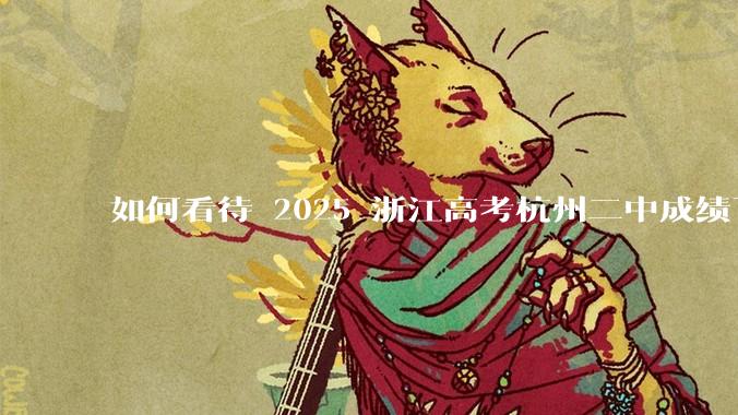 如何看待 2025 浙江高考杭州二中成绩下滑？